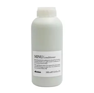 DAVINES Minu Conditioner 1000ml - Illuminating & Protective Formula for Colored Hair with Salina Caper Blossom Extract