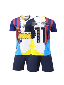 25/26 Kids Sports Set, Boys Girls Breathable Neymar Jr 11 Soccer Fan Shirt, Training Clothes, Match Casual Wear, Short Sleeve and Shorts