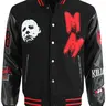 2026 New Men's Black #78 Number Baseball Varsity jacket , Casual Fashion High-End Embroidered Button-Up,pocket sportswear Patchwork Black Long Sleeve street Style hip-hop coat Jackets Embroidery Menswear Casual Fashionable Jacket