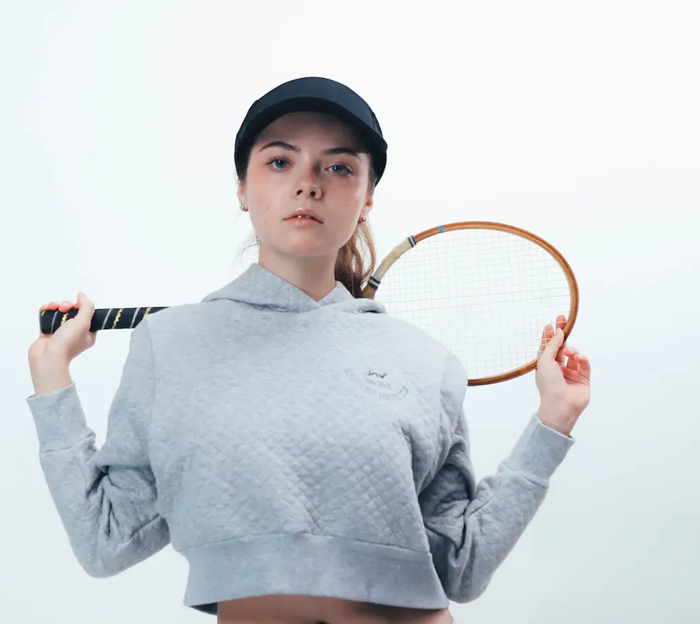 SRVD Quilted Crop Hoodie