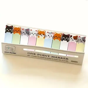150pcs  Cartoon Cat Theme Sticky Notes Set - Perfect for Bookmarks and Memo Pads, Essential for Office Use, Sticky Labels