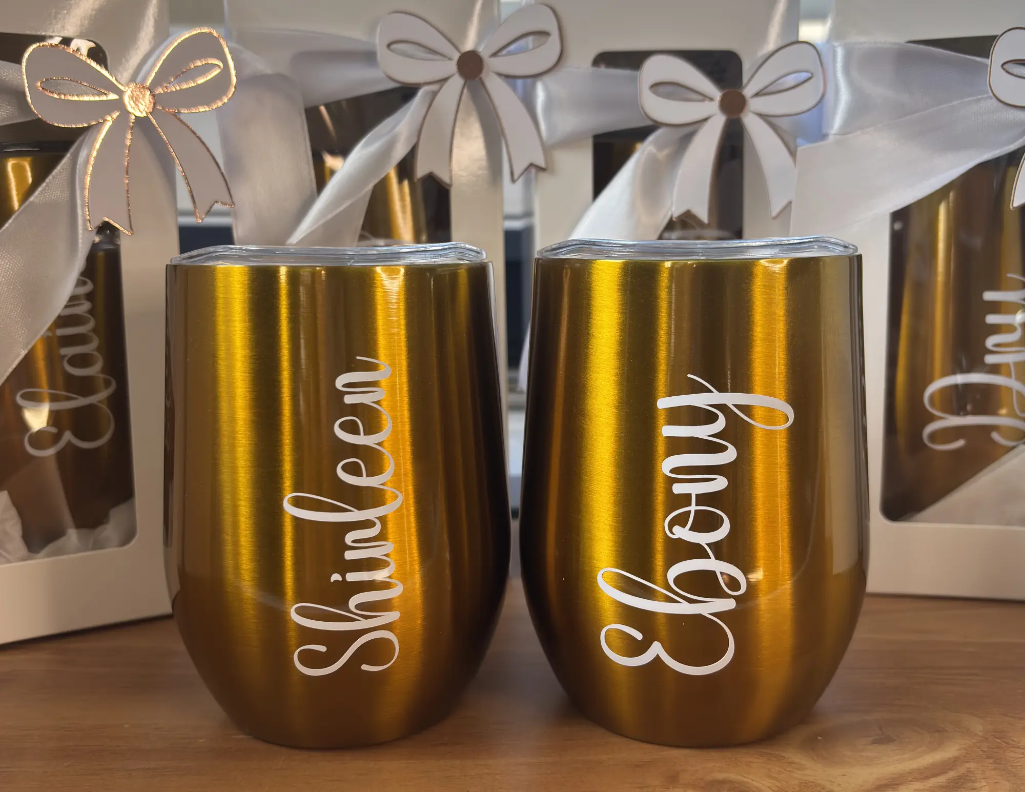 Personalized Wine Tumbler | Custom Name Tumbler | Bridesmaid Gift | Bridal Party Cups | Insulated Stainless Steel Cup | Wedding Gift Idea