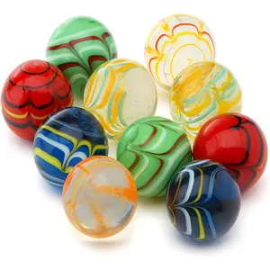 Large Glass Shooter Handmade Marbles 10pcs Assorted Colour 25mm/1 inch, for Decoration, Marble Game, Marble Run Accessories, Learning Recreational Sports & Outdoor Play
