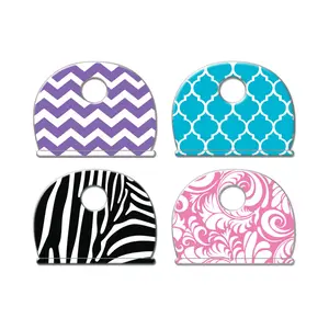 Lucky Line, Vinyl, Designer Pattern Key Identifier Caps, 8 Pack, 2 of each design