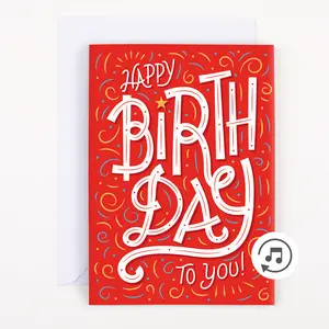 Endless Birthday Greeting Card with Glitter