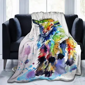 Goat Blanket Goat Gifts for Girls Boys Kids Cute Colorful Couch Sofa Throw Blanket Flannel Animals Birthday Gifts