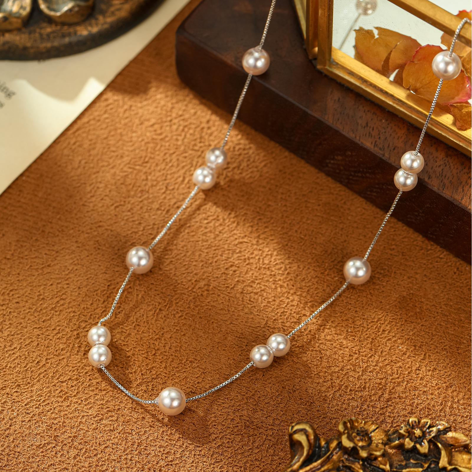 Vintage Pearl Choker Necklace, 18K Gold Plated Beaded CZ Layered Necklace, Dainty Luxury Clavicle Chain, Trendy 2026 Jewelry Gift for Her Vintage Pearl Choker Necklace, 18K Gold Plated Beaded CZ Layered Necklace, Dainty Luxury Clavicle Chain, Trendy 2026 Jewelry Gift for Her