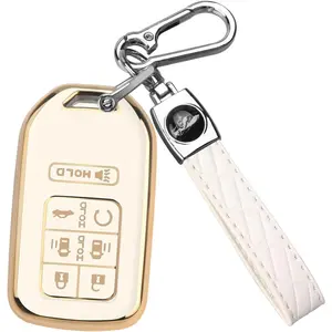 for Honda Odyssey 7 Button Key Fob Cover Case with Keychain for 2018-2024 Elite Touring EXL Sport EX Case Shell