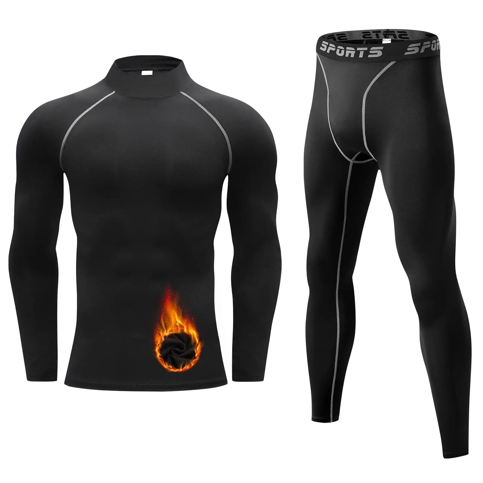 Men’s Thermal Compression Set – Athletic Top & Tights
