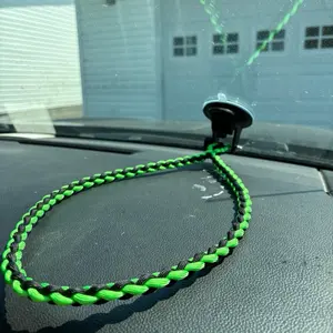 Western Cowboy Hat Hanger for Truck Dashboard - Secure Suction Cup Holder with Braided Rope Band for Pickup Trucks - Durable Matte Black Design - Easy Install & Low Profile