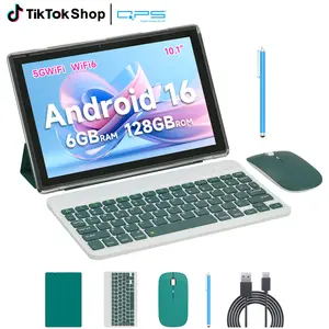 PEICHENG Android 16.0 Tablet 10.1"  20GB 6+14 RAM 128GB ROM+1TB Expandable,Octa-Core 2.2GHz,WiFi6 5G & Bluetooth 5.0 with Keyboard Mouse Stylus Full Bundle ,Perfect tablets Touchscreen, FathersDayGift summerwins DealsForYouDays