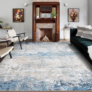 Modern Abstract Carpet Low Pile Non Slip Carpet Washable Area Rug Home Decorative Carpet For Living Room Bedroom Office