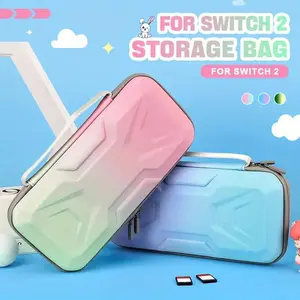 Nintendo Switch 2nd Gen Storage Case, EVA Material, Gradient Color, Protects Games, Cables, Straps, Holds 10 Items, Compatible with NS2