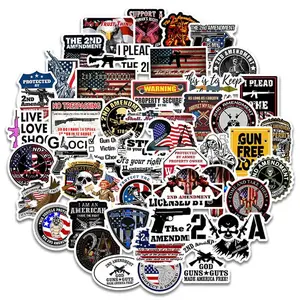 10/50pcs/set Military Firearms Control Amendment Freedom Stickers for Skateboard Luggage Phone Laptop Stationery Sticker
