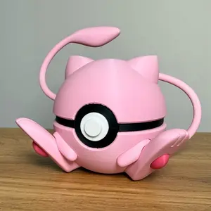 Mew Ball -Made to Order, High-Quality PLA, 3D Printed Pokeball Figure