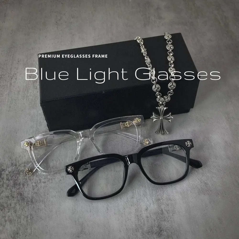 Full Rim Blue Light Blocking Glasses for Men and Women, Stylish Rectangular Frame Anti Eyestrain & UV Glare Trendy, Square Frame Optical Eyewear