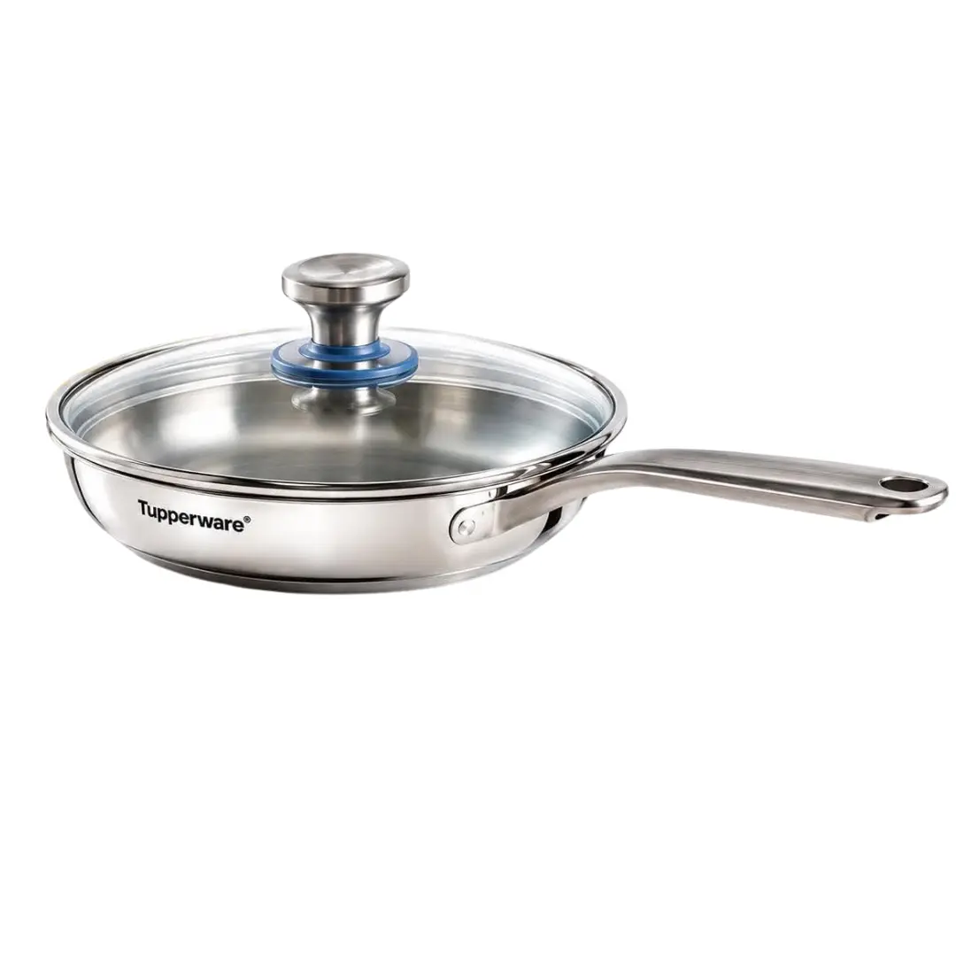 Tupperware Universal Cookware Pro 9.5" Frypan with Glass Cover