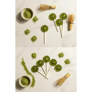 Matcha Lollipops – Matcha with Gold Lollipop
