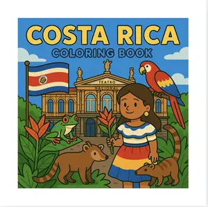 Costa Rica Coloring Book | Costa Rican Culture Art | Latin Heritage Gift