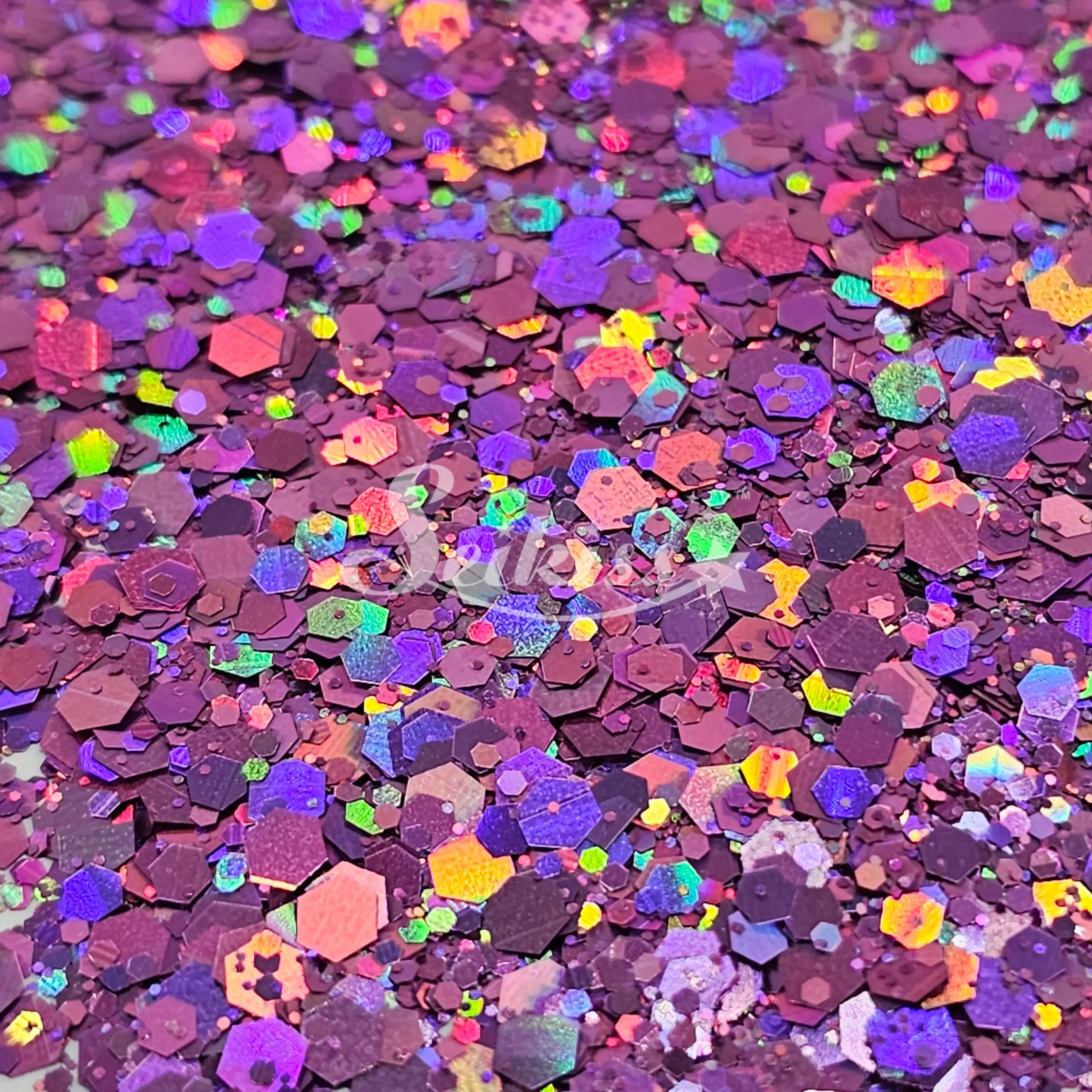 Nova Galaxy Holographic Chunky Glitter - Purple Glitter