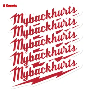 My Back Hurts Letter Design Car Stickers, Car Decals for Car Body Bumper Decor, Universal Self-adhesive Sticker for Water Bottles, Welding Helmet, Laptop Decor, Car Accessories, Sticker for Cars