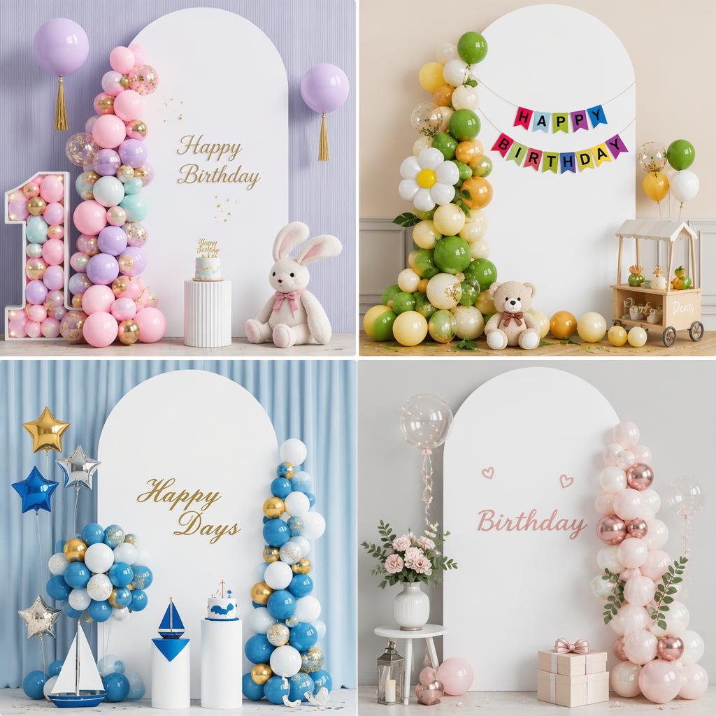 6/6.6/7.2FT Spandex Arch Backdrop Cover, Stretch Fitted Chiara Arch Cover for Round Top Backdrop Stand, Double Sided Wrinkle Resistant Washable Reusable Arch Stand Cover for Wedding, Baby Shower, Birthday, Bridal Shower, Party Decor