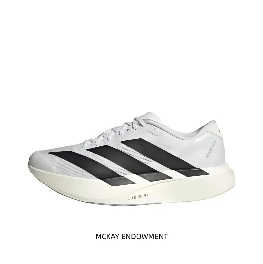 Lightweight competitive running shoes with grey mesh upper and bold black stripe design, responsive cushioned midsole for road training and daily jogging