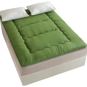 Futon Mattress, Japanese Mattress,Japanese Bed,Tatami Foldable Bed,Roll Up Sleeping Pad for Adults Guest Room Bedroom (Green, Full)