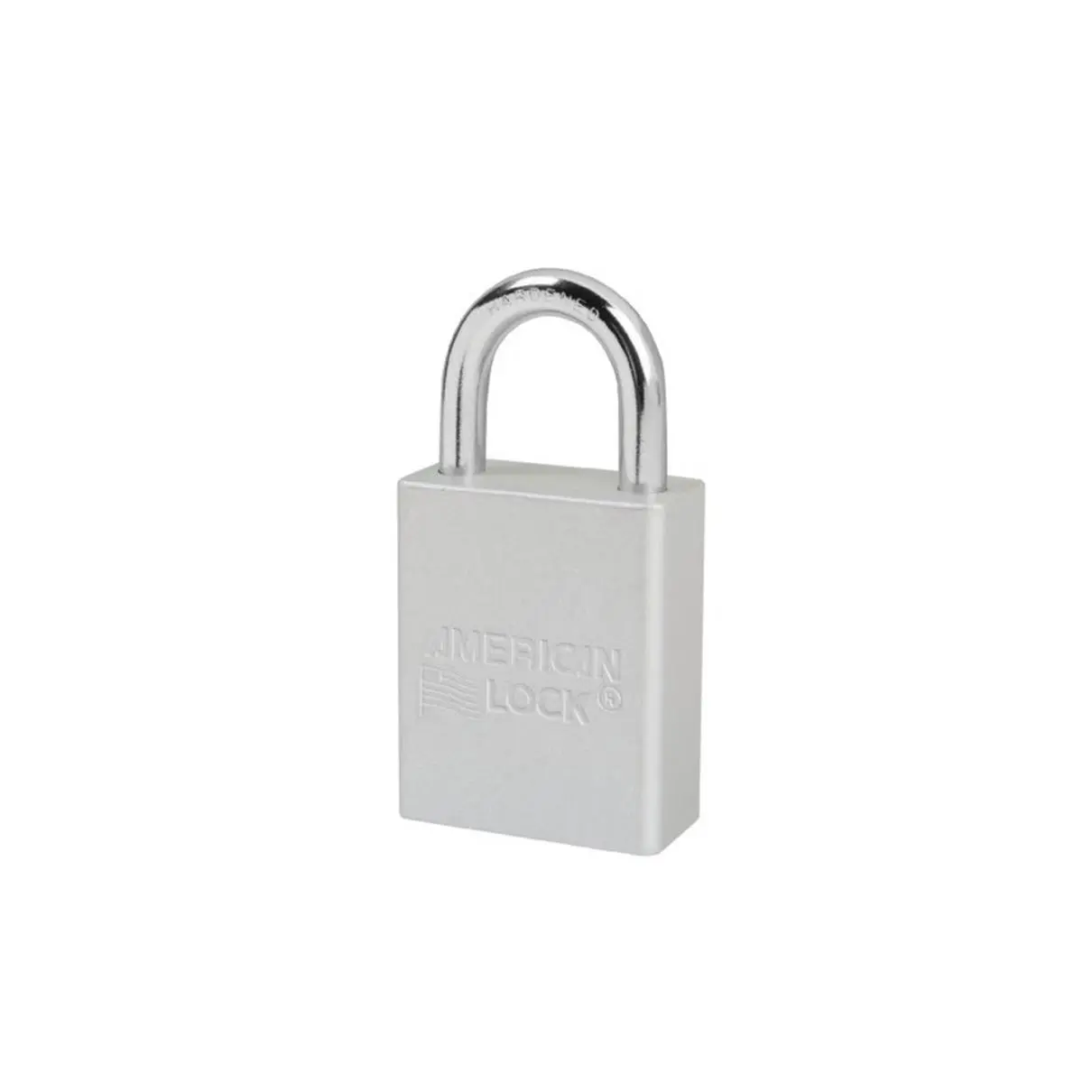 212 MAIN American Lock Keyed Aluminum Safety Padlock - 1.5 in. Shackle, Clear, Anti Theft Lockable, Chrome Plated, Key Retaining, Lockout Tagout Hardware for Motorcycle & Automotive Security