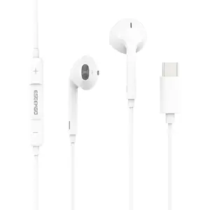 Wired Earphones Type C Plug, In-Ear Earbuds for iPhone 17 16 15 Series, Android, Samsung, Google Pixel, [Microphone & Volume Control] Plug & Play Wired Headphones Audio Headset Earplugs