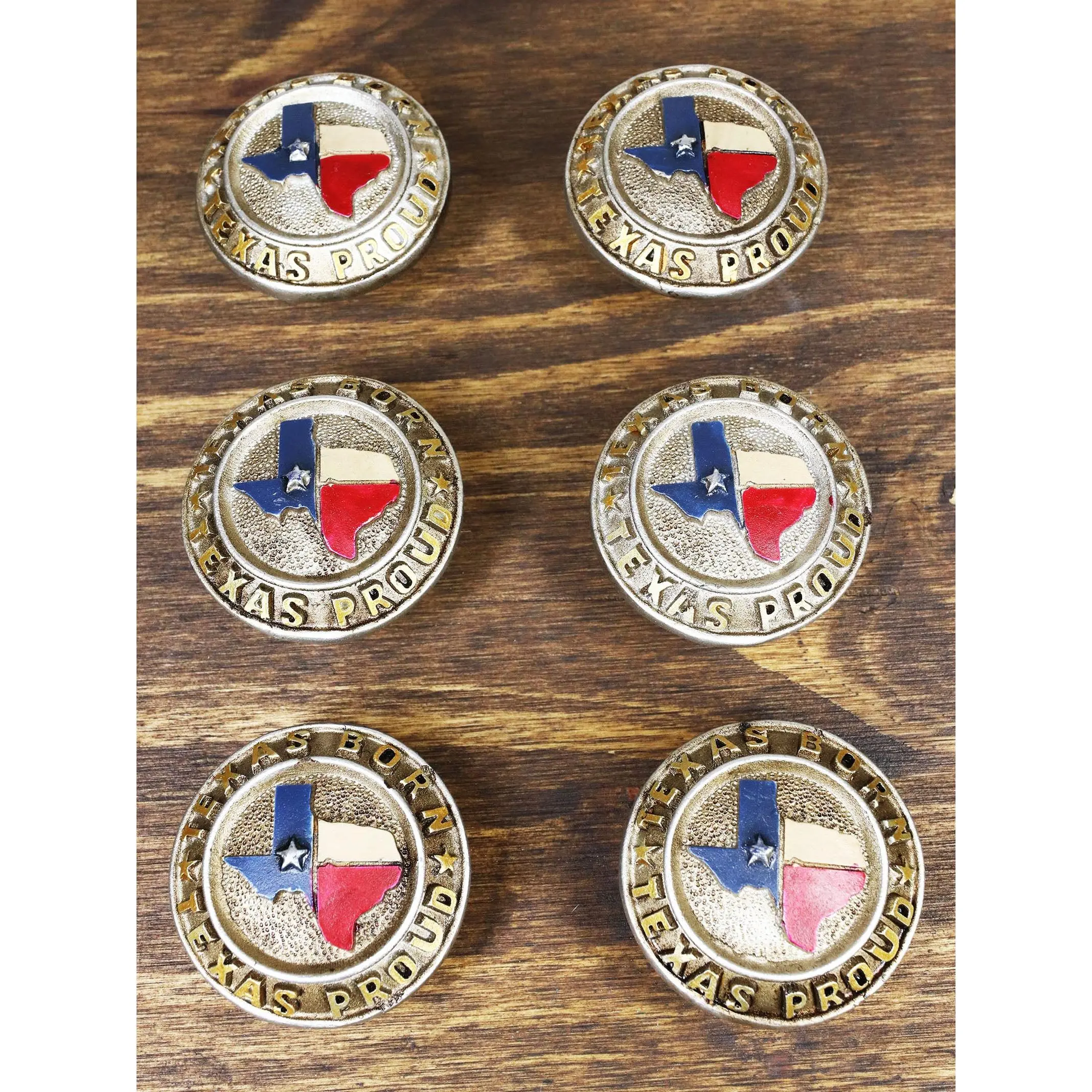Set Of 6 Western Texan Map Texas Born And Proud Drawer Cabinet Furniture Knobs