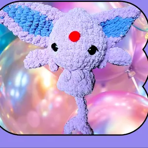 Handmade Crochet Espeon Fanart Plushie