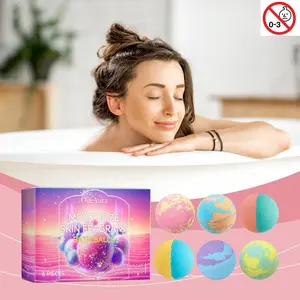 Bath Bombs Gift Set, 6pcs Individually Wrapped Bath Salt Bombs, Rich in Essential Oils, Perfect Self-Care Spa Gifts, Ideal for Women