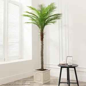 VITALISMO Artificial Palm Tree, 9/8/7FT, Natural Lifelike Fake Plant, Realistic Artificial Garden Plant, Home Decor Artificial Silk Decorative Fruit Ornaments Faux Silk Tall Artificial Plant