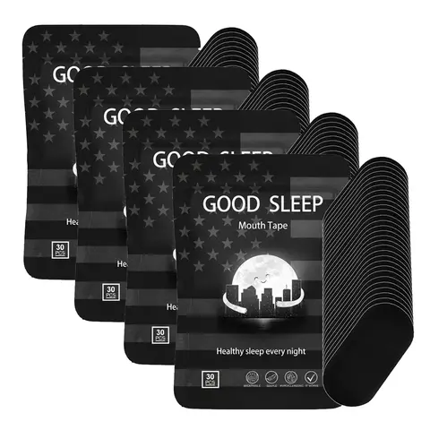 Anti-Snoring Hypoallergenic Mild Tape for Adults - Breathable Sports Sleep Aid Supplies, Unisex, Ultra-Soft Gentle Adhesion, Black & Pink, 30/60/120-Count Packs (1/2/4-Month Supply)