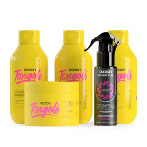 La Pocion Shampoo Tongole, Tratamiento Tongole, Crema de Peinar Tongole, Mascarilla Tongole y Tratamiento reconstructor  (5 Pack)