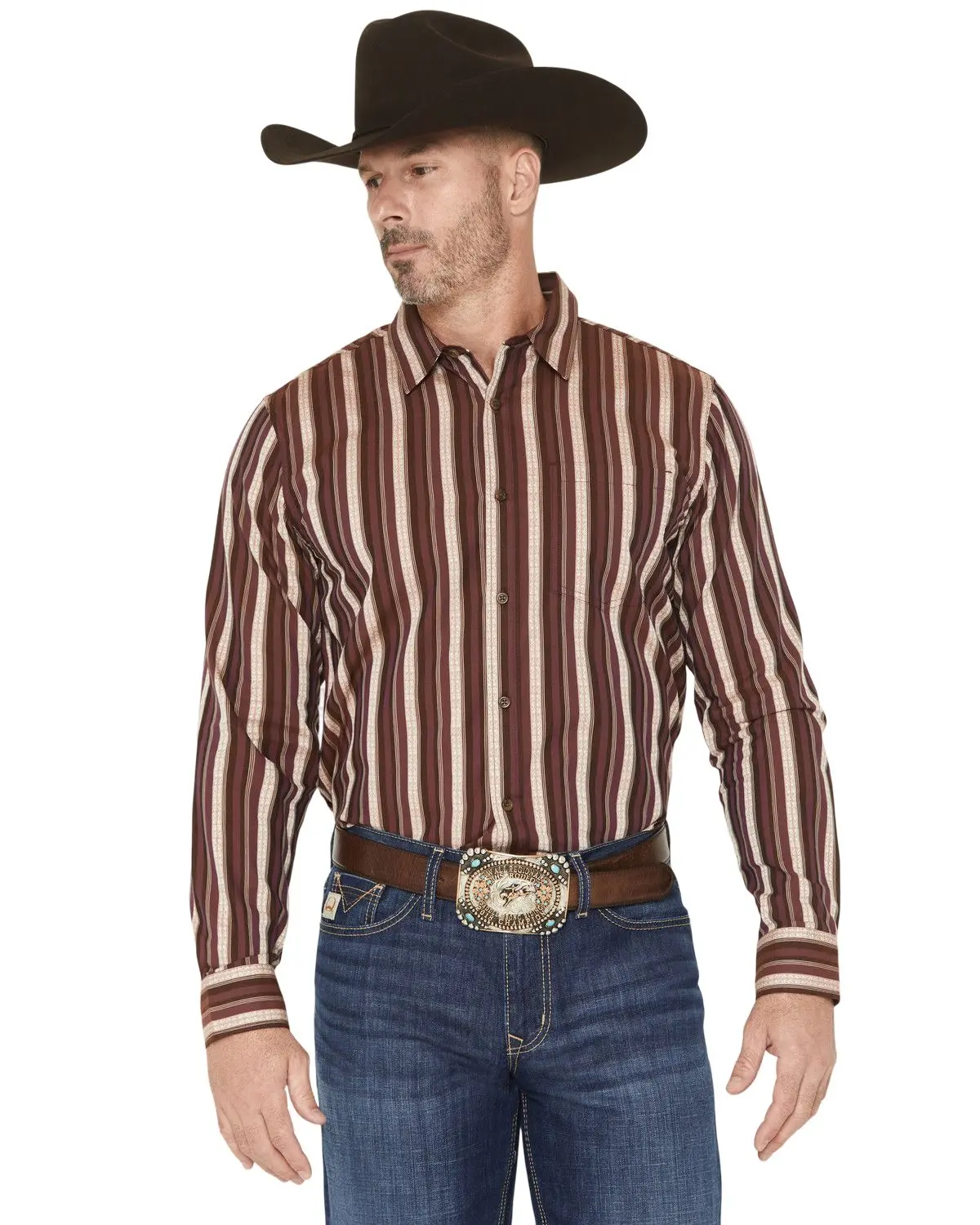 Gibson Trading Co Men's Men'S Zenith Striped Print Long Sleeve - Gmho25w15-Pl