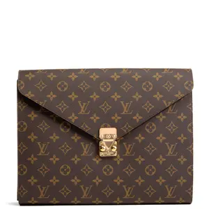 Pre-owned Louis Vuitton Coated Canvas Small Leather Goods Monogram Mark Folder
