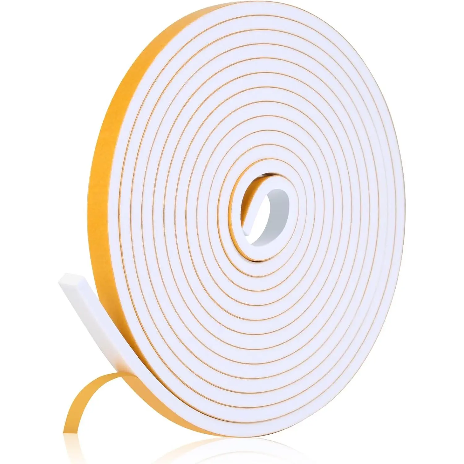 Weather Stripping Seal (1/2 Inch X 1/4 Inch) for Door Window, High Density Foam Tape, Soundproofing Insulation Strip, Door Sealers for Door Frame - White