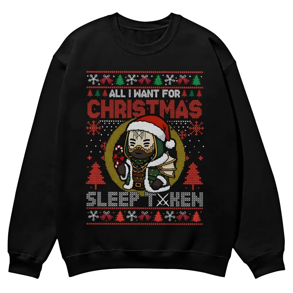 Sleep Token Ugly Christmas Sweatshirt, Metal Band Fan Gift, Rock Music Pullover, Unisex Winter Holiday Top, Heavy Metal Style