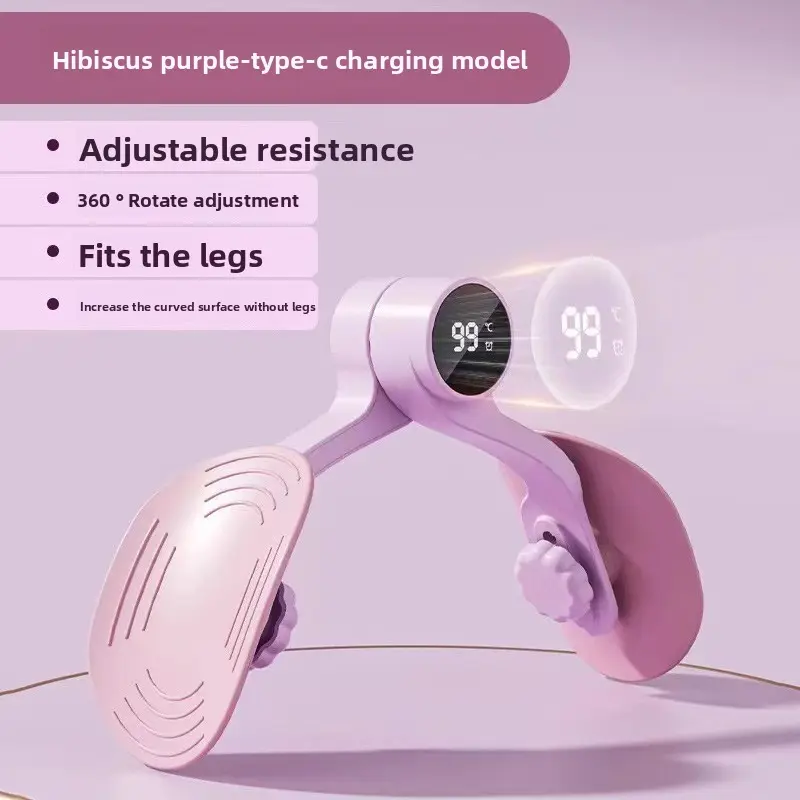 Women's Medical Grade Ergonomic Silicone Pelvic Floor Trainer, Rechargeable Kegel Exerciser with Smart Real-Time Counting, Adjustable Resistance, 360° Rotating Head, Intelligent Mode Memory, for Home Exercises & Preventing Urinary Incontinence, Device, Ti