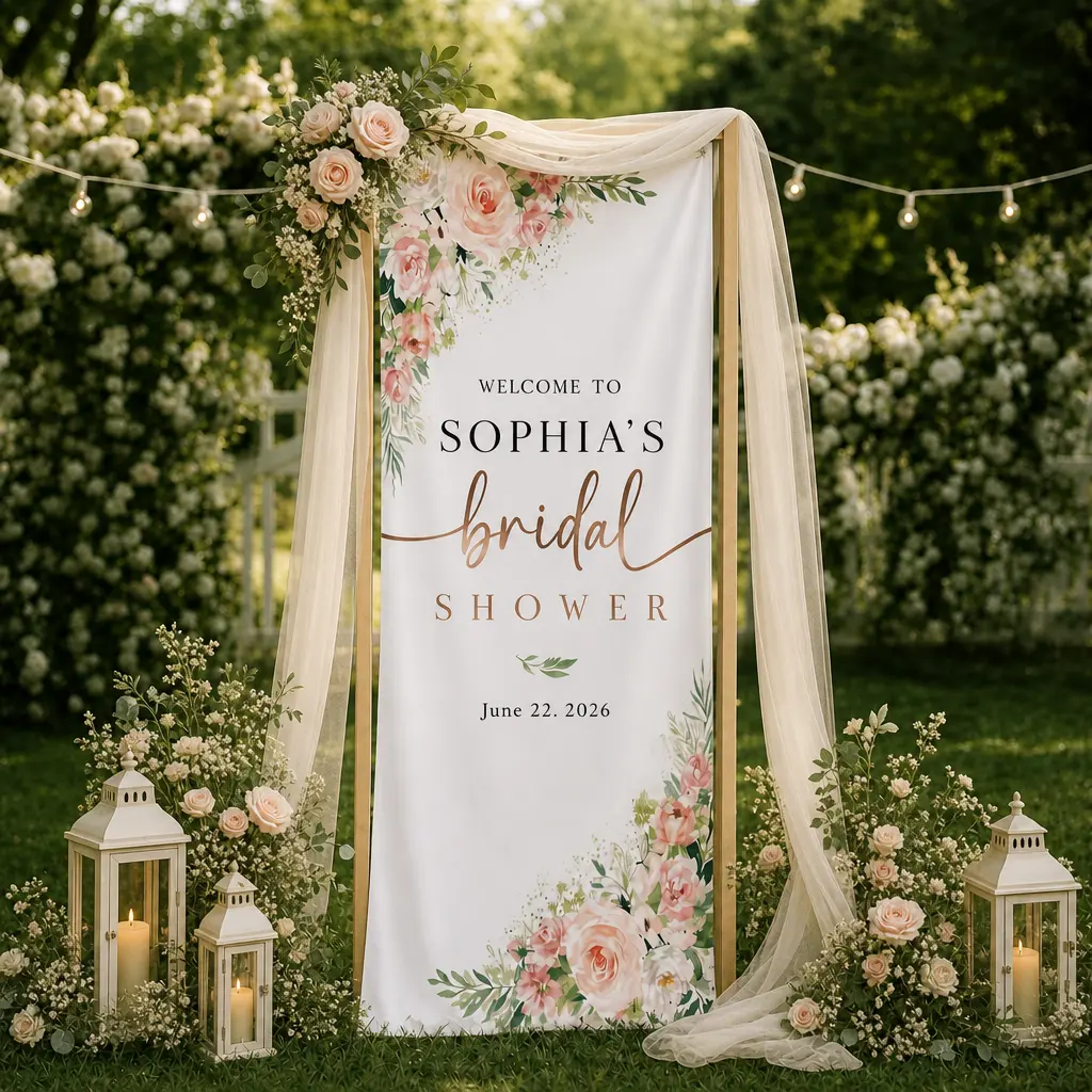 Custom Bridal Shower Welcome Sign, Fabric Wedding Sign, Rehearsal Dinner, Engagement Gifts