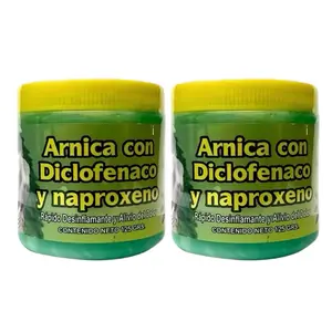 Arnica Pomada Muscular 125g Pack of 2 Arnica Massage Balm with Diclofenac and Naproxen Soothing Formula 125 Grams