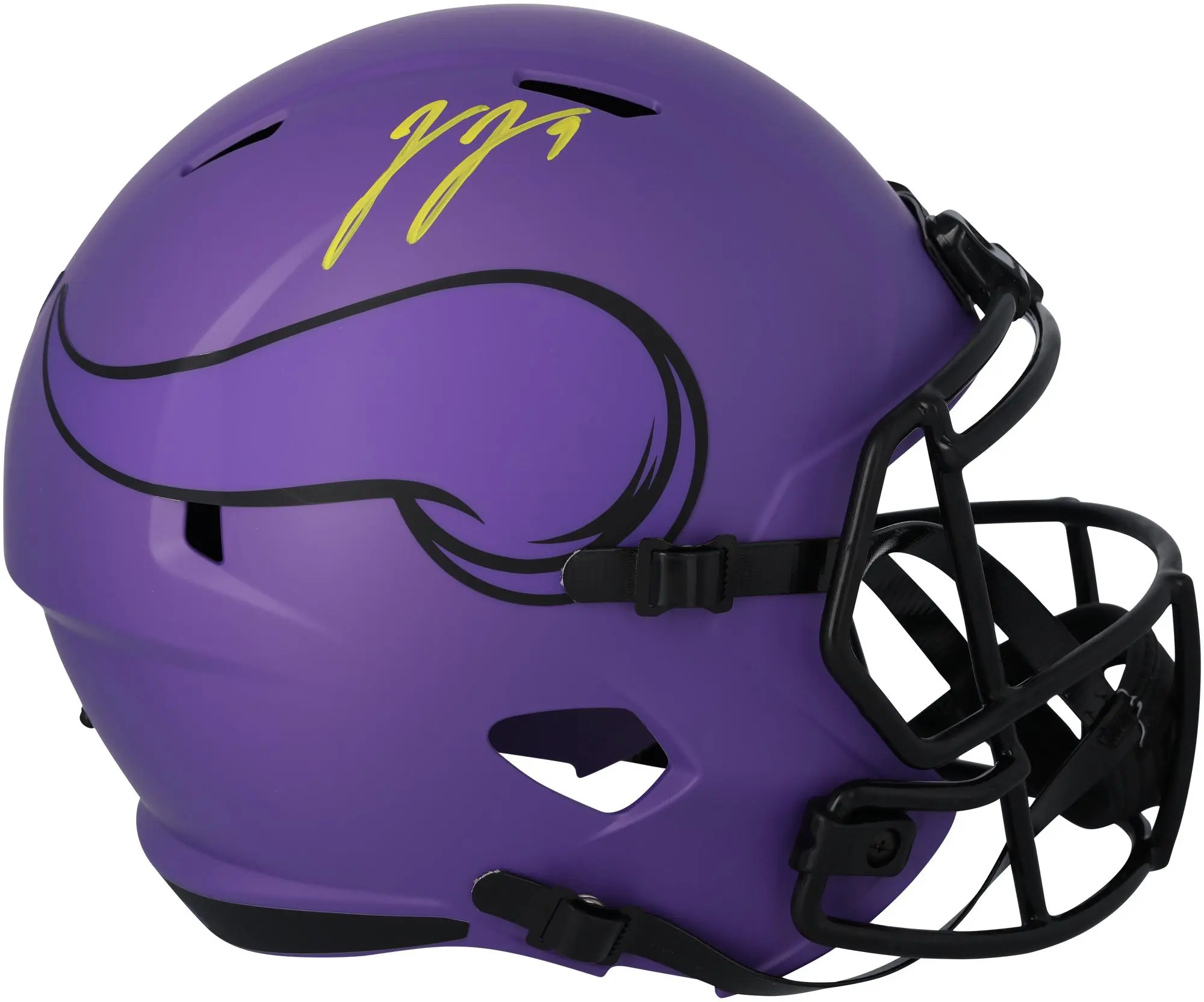 J.J. McCarthy Minnesota Vikings Autographed Riddell Rave Speed Replica Helmet - Fanatics Authentic Certified