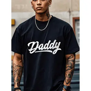 s Funny Dad T-Shirt - Soft Breathable Relaxed Fit Crew Neck Tee with Bold White Daddy Print - Black Shirt for Fathers Day Gifts, Birthday & Casual Wear - All-Season Comfort Fit for Dads, Machine Washable Humorous Apparel