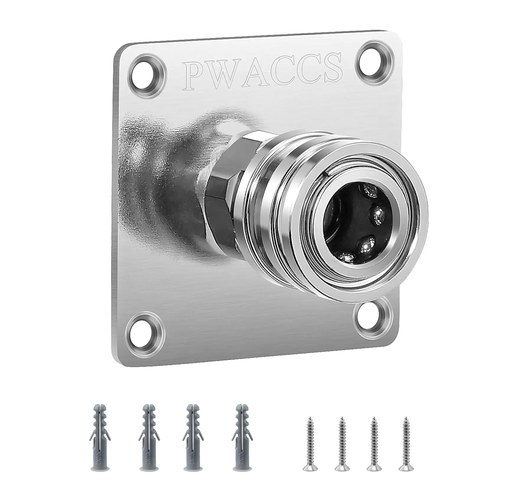 PWACCS Pressure Washer Foam Cannon Holder, 1/4" Quick Connect Automatic Foam Cannon Mount, Stainless Steel Pressure Washer Nozzle Tip Holder, Pressure Washer Accessories Storage Rack, DealsForYouDays