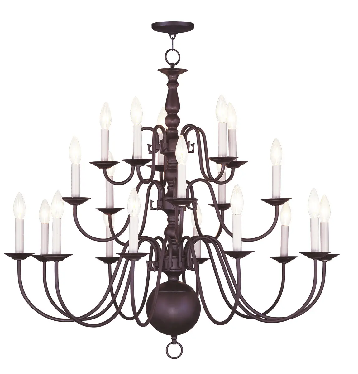 20 Light Bronze Chandelier with Steel base material