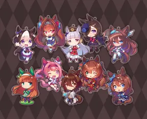 Horse Girls - Clear Acrylic Charms, Umamusume Keychain