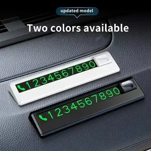 1pc Beautiful and Simple Temporary Parking Number Plate,with 5 Sets of Numbers, Economical and Practical 1pc Beautiful and Simp