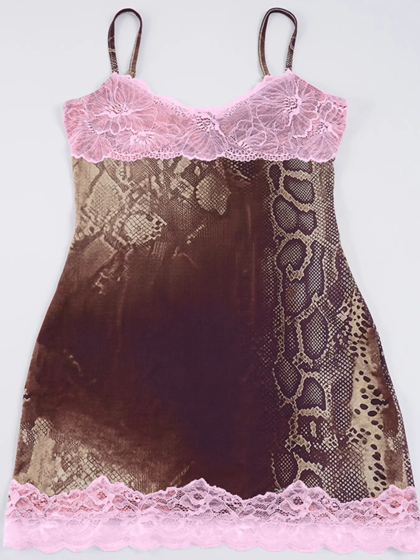 Women's Pink Lace Patchwork Chest Design V neck Slim Fit Strap Dress, Fashion Vintage Snakeskin Print Color Block Hem Bodycon Sexy Dress - TikTok Shop Women's Pink Lace Patchwork Chest Design V neck Slim Fit Strap Dress, Fashion Vintage Snakeskin Print Color Block Hem Bodycon Sexy Dress - TikTok Shop